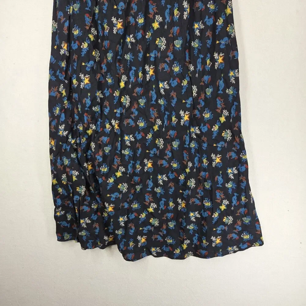 Vintage Chicos Womens Skirt Large 1 Mermaid Retro Midi Date Night Boho Black - Picture 9 of 10